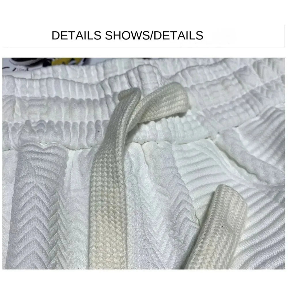 2026 Men Fashion Cotton Blended Solid Color Loosen Up The Waist Summer Multi-Pocket Shorts Wide Beach Casual Shorts Hot Selling