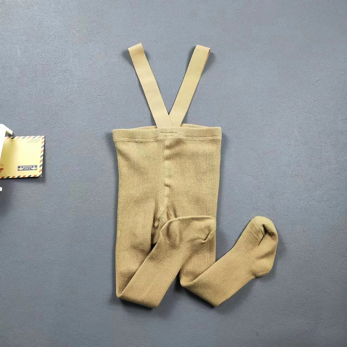 Baby Children's Pantyhose Spring And Autumn Female Baby Cute Solid Color High Waist High Elastic Overall Leggings Bib