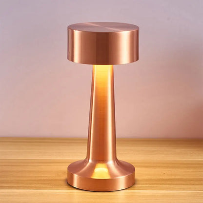 LED Table Lamp Retro Bar Coffee Table Lamp Rechargeable Touch Sensor Wireless Night Light Restaurant Living Room Decor Light