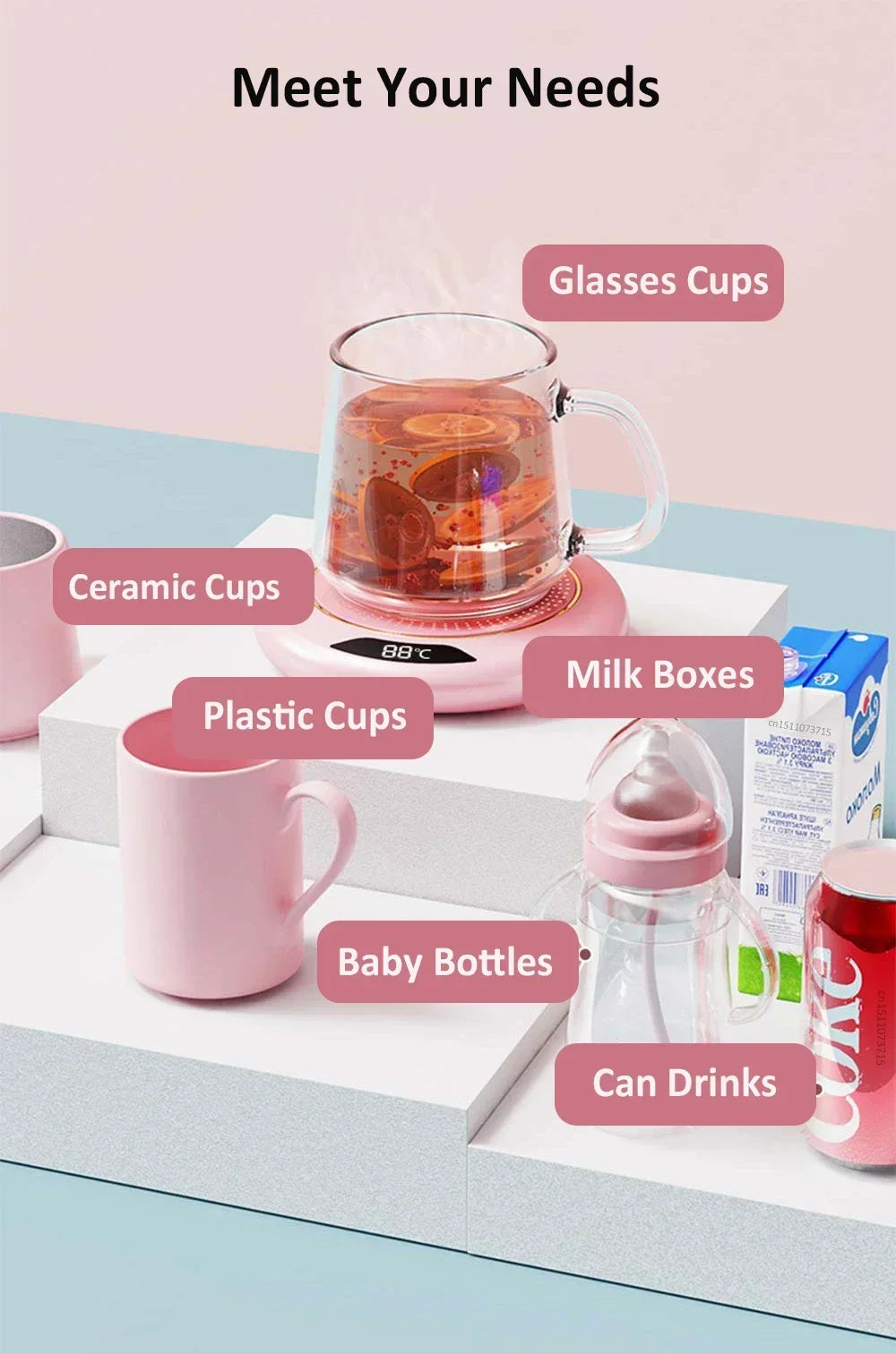 Mug Warmer USB Cup Heater Electric Coffee Milk Tea Water Heating Pad Thermostatic Coasters Cup Warmer for Home Office Mug Heater