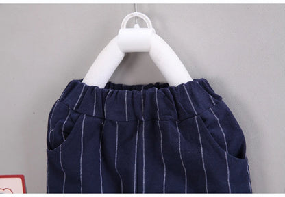 IENENS Baby Clothing Sets Boys Formal Dress Summer Shirt + Shorts Suits Kids Short Sleeve Outfits Toddler Birthday Party Clothes