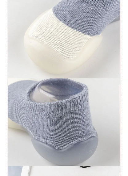 1pair Baby First Walker Toddler Shoes Non-slip Comfortable Silicone Soft Sole Casual Indoor Floor Socks Knit Booties for Newborn