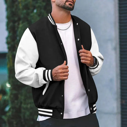 2026 New Loose Trendy Brand Baseball Jersey  Men Fashion Bomber Jacket Men's Casual Plus Size Tops Street Men's overcoat