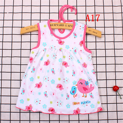 0-24M New born Cotton Flower Sleeveless Dresses Baby Girls Summer Multi Pattern Clothes Kids Princess Dress for 0-2Y Children