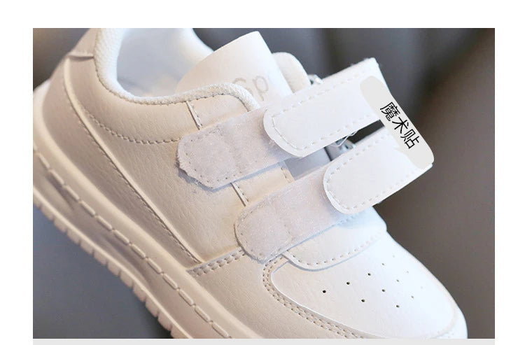 Autumn Kids White Sneakers Leisure Soft Bottom Fashion Boys Girls Sport Shoes All-match Children Trainers Non-slip Running Shoes