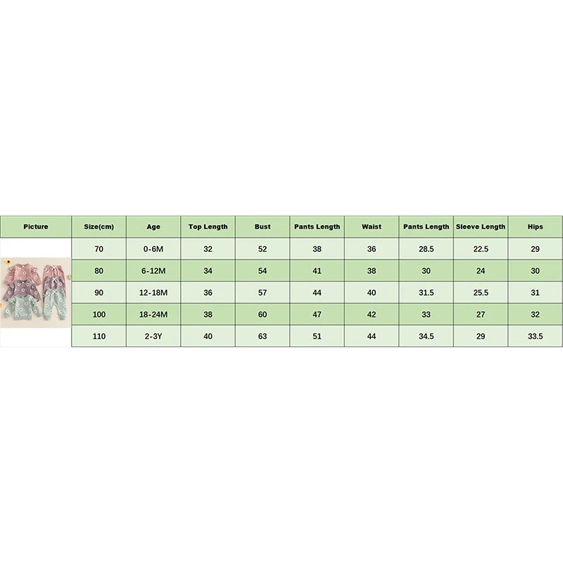 2026 Lorrainian Toddler Girl Fall Outfit Daisy Print Long Sleeve Sweatshirt with Elastic Waist Pants 2 Pcs Set