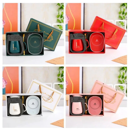 1. Winter Must-Have! Smart Self-Heating Mug 55°C Constant Warmth | Gift Box w/Spoon, Perfect for Camping & Gifts | Seasonal SALE