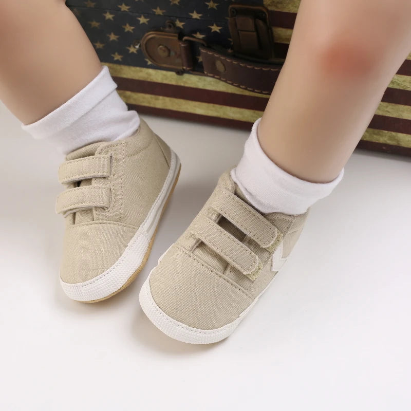 Hot Selling Baby Shoes Classic Soft Sole Shoes Newborn Casual Fashion Sports Shoes Infant Toddler  Solid Color Strips Crib Shoes