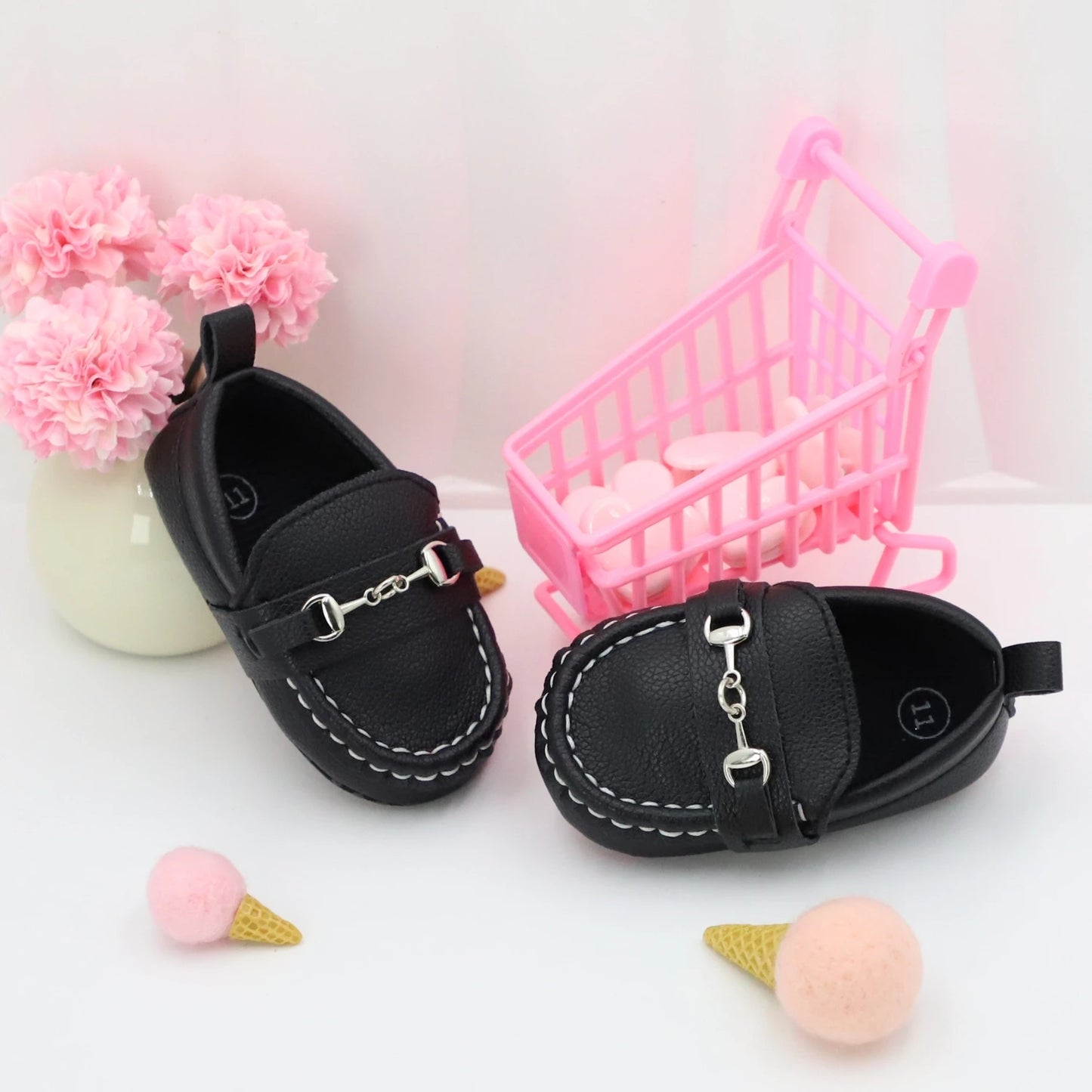 RABEISIR Casual Solid Color Slip On Low Top Loafer Shoes For Baby Boys, Lightweight Comfortable Non Slip Flat Shoes