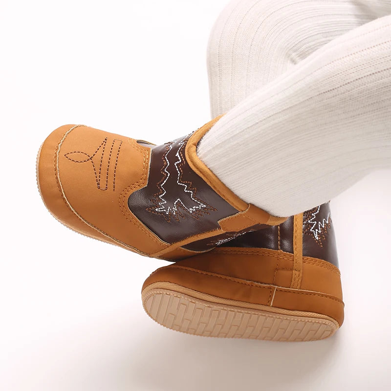 Baby Boots Made Of Soft PU and High-quality Cotton 2026 New Autumn and Winter Short Boots With Rubber Soles and Anti Slip Baby