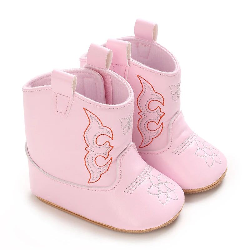Baby Boots Made Of Soft PU and High-quality Cotton 2026 New Autumn and Winter Short Boots With Rubber Soles and Anti Slip Baby