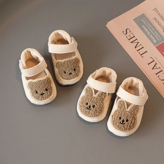 New Toddler Newborn Baby Shoes Boys' Girls' Slippers Pre walker Casual Shoes Winter Small Animals First Walkers