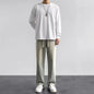 2026 Hot Selling Korean Men's Casual Long Denim Classic Men's Straight Leg High Street Denim Wide Leg Pants