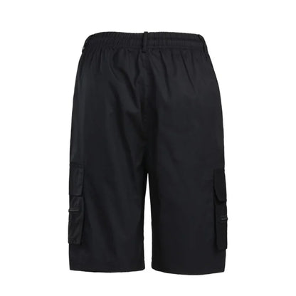 Outdoor Cargo Shorts Male Overalls Elastic Waist Cycling Shorts Multi-pockets Loose Work Shorts Quick Dry Sport Printed Trousers
