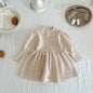 0-4Y Autumn Boutique Vintage Style Puff Sleeve Kids Baby Girl Clothes Dresses Draped Princess Dress for Girls