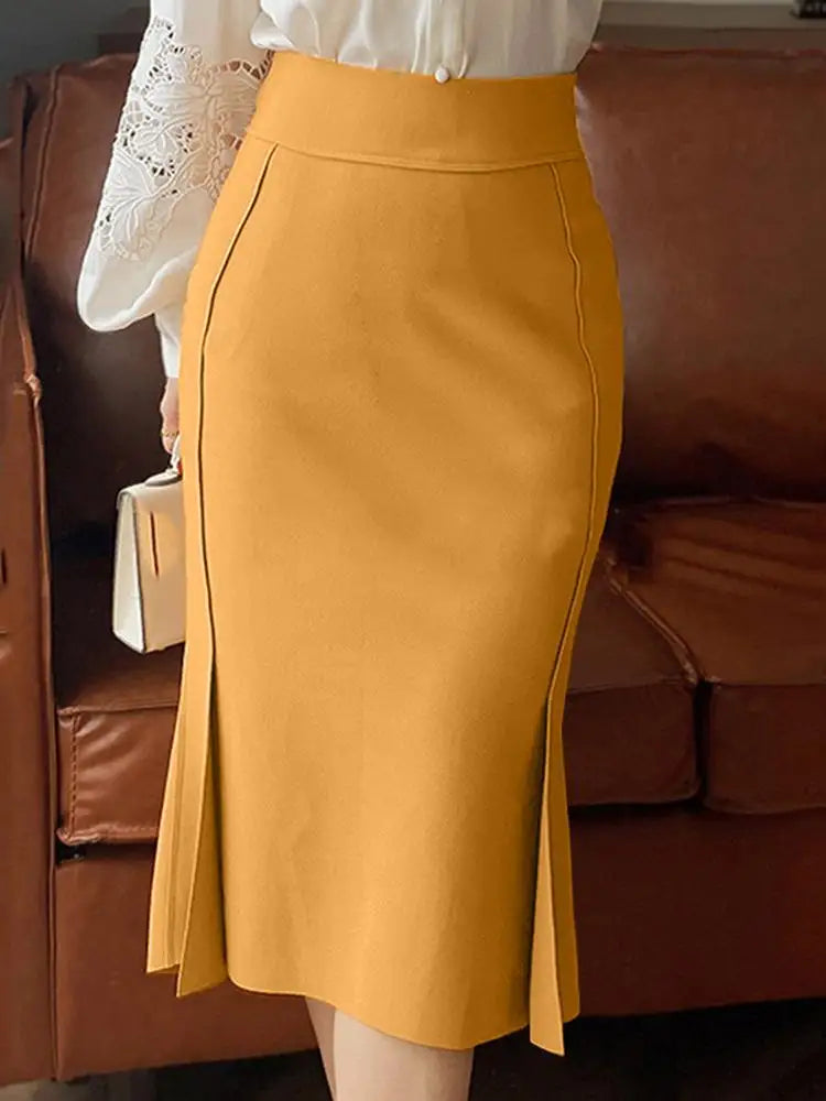 ZANZEA Package Hip High Waist Fishtail Skirts Elegant Women Evangelical Knee-length Saias Office Mermaid Skirts Fashion 2026