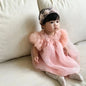 1st Birthday Party Baby Dress Summer Princess One Year Baby Girls Dress Clothes Flower Puff Sleeve Toddler Dresses For Girl