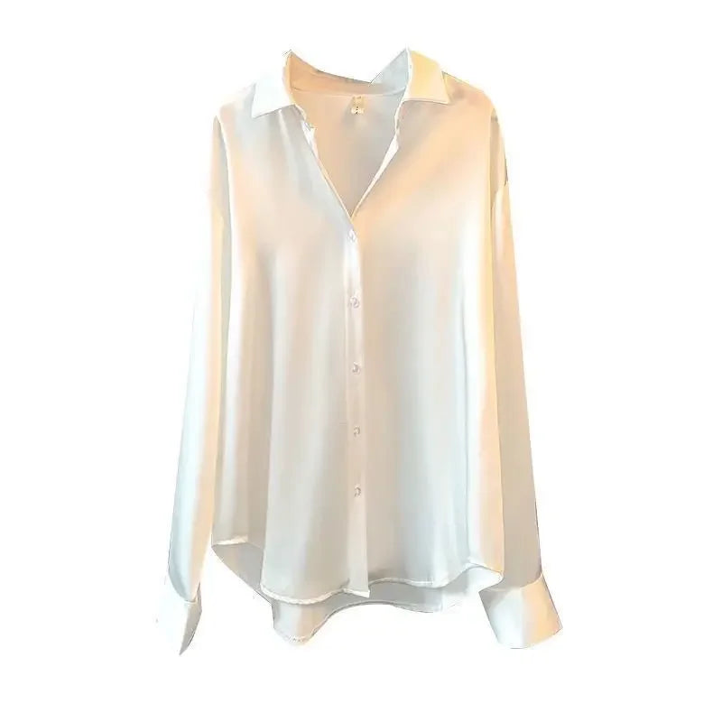 Fashion Spring Shirt And Blouses New Sweater Cardigans Woman Top Knitted Korean Long Sleeve Lapel Button Elegance Sweet Coats
