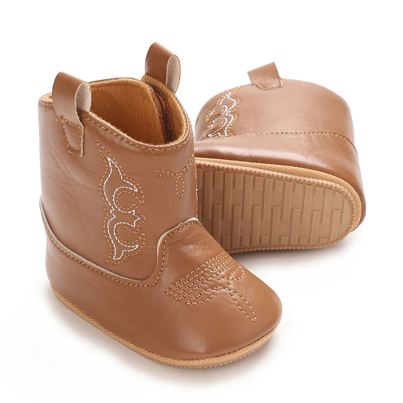 Baby Boots Made Of Soft PU and High-quality Cotton 2026 New Autumn and Winter Short Boots With Rubber Soles and Anti Slip Baby
