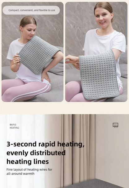 Electric Blanket with 10-Level Constant Temperature and Timer Function Heated Blanket for Legs/Abdomen/Hands/Full-Body Warmth