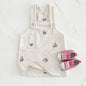INS Baby Girls Strap Dress Flower Embroidery Heavy Denim Dress Pocket Button Bodysuits Autumn Newborn Baby Clothes 0-3Y