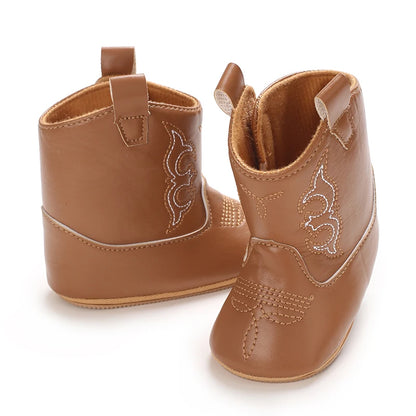 Baby Boots Made Of Soft PU and High-quality Cotton 2026 New Autumn and Winter Short Boots With Rubber Soles and Anti Slip Baby