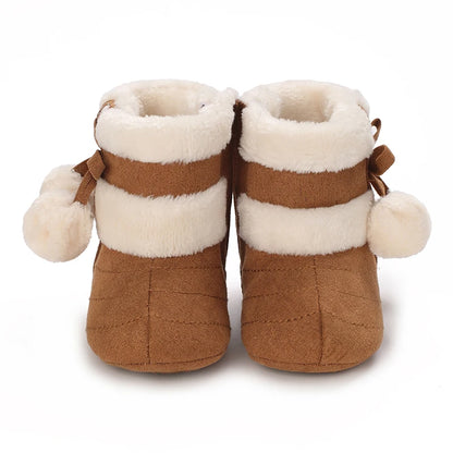 Newborn baby boy girl snow winter boots for infants and young children soft soled winter warm baby crib short boots shoes