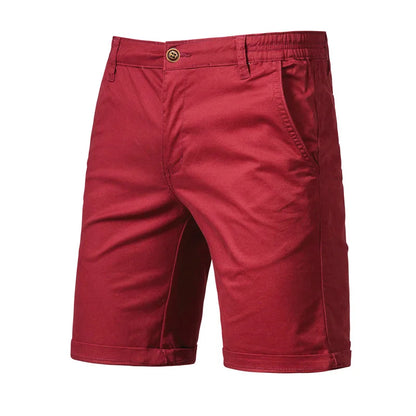 2026 Men Shorts Summer Cotton Middle Waist Male  Casual Business Men Shorts Printed Beach Stretch Chino Classic Fit Short Homme