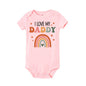 I Love Mummy & Daddy Rainbow Printed Newborn Baby Bodysuits Funny Summer Short Sleeve Infant Rompers Body Boys Girls Jumpsuits