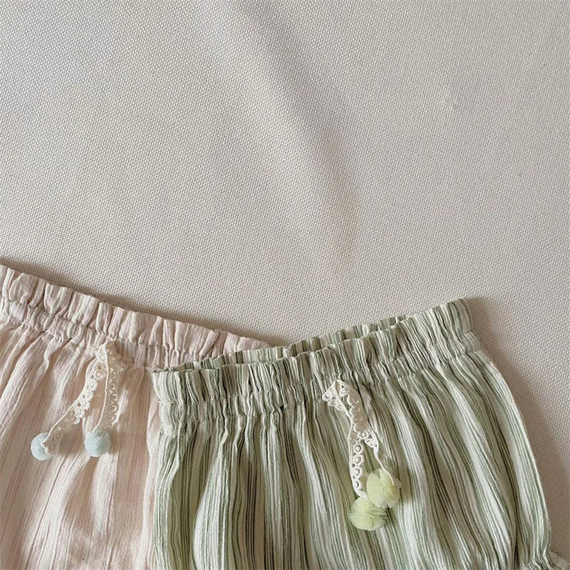 MILANCEL Baby Girls Clothes Striped Camisole And Bloomers 2 Pcs Baby Girls Clothes New born Baby Clothes Set