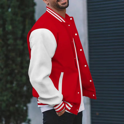 2026 New Loose Trendy Brand Baseball Jersey  Men Fashion Bomber Jacket Men's Casual Plus Size Tops Street Men's overcoat