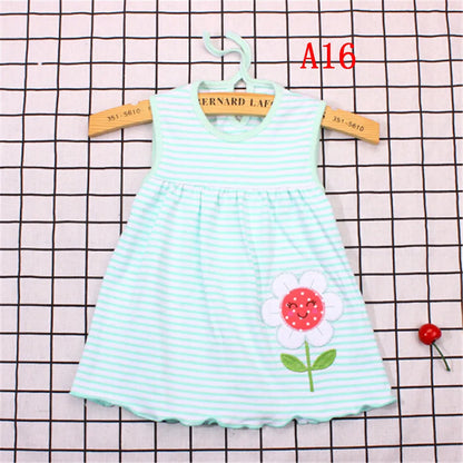 0-24M New born Cotton Flower Sleeveless Dresses Baby Girls Summer Multi Pattern Clothes Kids Princess Dress for 0-2Y Children