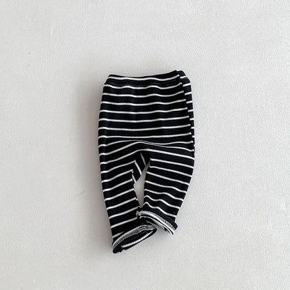 MILANCEL 2026 Autumn Baby Pants 0-3 Y Korean Style Toddler Girls Solid Big PP Leggings Infant Boys Cotton Slim Fit Trousers