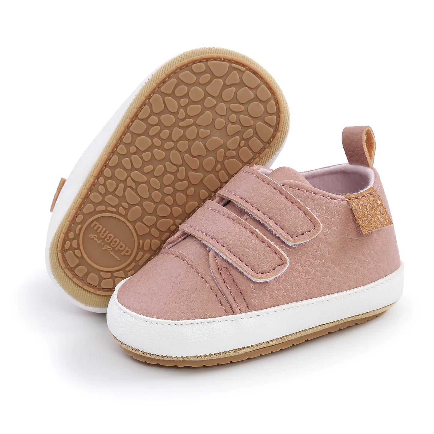 Meckior Baby Shoes Retro Leather Boy Girl Shoes Multicolor Toddler Rubber Sole Anti-slip First Walkers Infant Newborn shoes