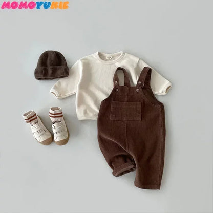 2025 Newborn Clothes Boy's Corduroy Jumpsuit Autumn Winter Jumpsuits Girl's romper Casual Bib Pants Overalls  Baby kids clothes