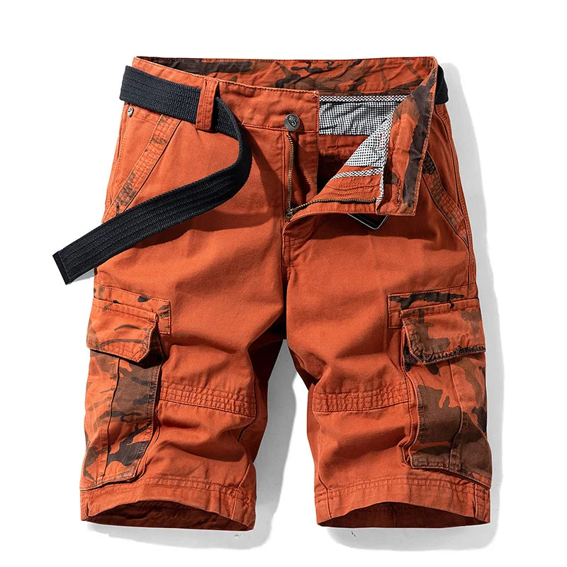 New Summer Men Cargo Camouflage Shorts Men's Cotton Beach Multi Pocket Shorts Man Spring Casual Joggers Shorts Male