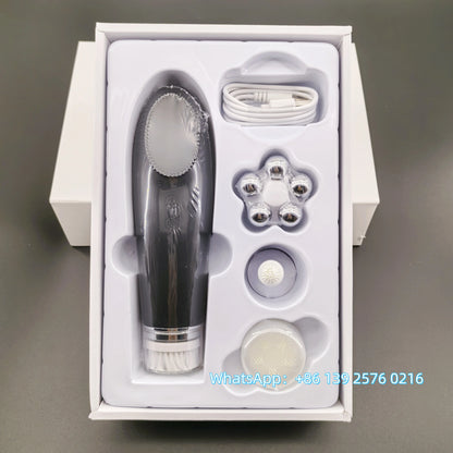 Beauty 4 in 1 Facial Skin Lifting Device Face Brush Cleanser Electric Silicone Facial Cleaning Brush for Deep Cleaning
