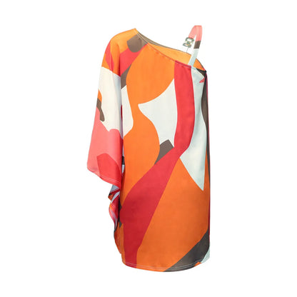 Disney Diagonal Collar One-Shoulder Party Dresses Minnie Mouse Dress Mickey Elegant Dresses for Women Evening Luxury Sexy Collar