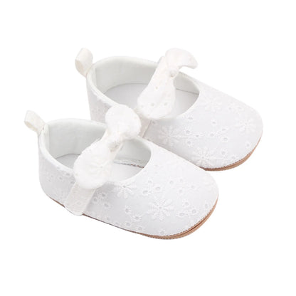 Toddler Baby Girls Sweet Princess Shoes Soft Bow knit Flower Non-slip Bottom First Walker Shoes Toddler Babies Crib Shoes