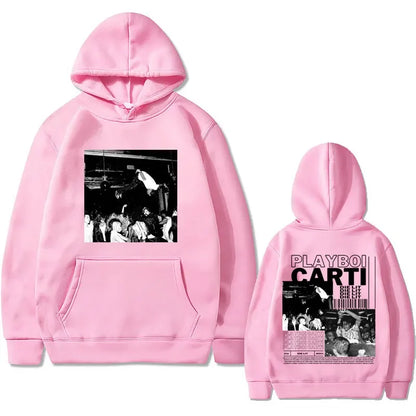 Hip Hop Rapper Playboi Carti Die Lit Music Album Hoodie Men's Fleece Cotton Sweatshirt Pullover Men Vintage Oversized Streetwear