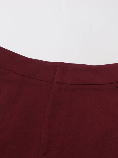 TWOTWINSTYLE Solid Two Piece Set For Women Stand Collar Long Sleeve Tops High Waist Spliced Button Long Pants Fashion Set Female