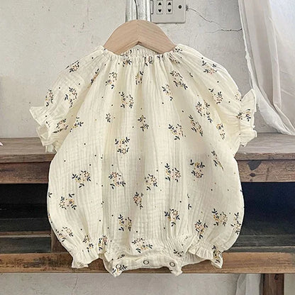 Korean Style Children Clothing Set Short Sleeved Cotton Printed T-Shirt+ Shorts Newborn Baby Girls Clothing Suit For Summer