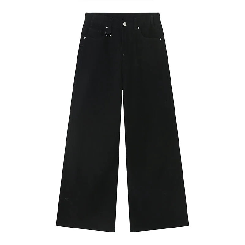 LUZHEN Old Male Pants Autumn Blue Washed Men Denim Jeans Straight Casual Men wear Loose Wide Leg Trousers 2026 New Fashion 9C354