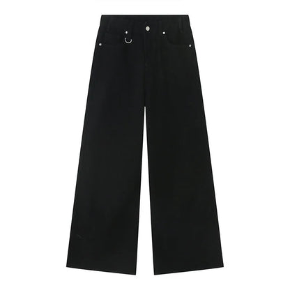 LUZHEN Old Male Pants Autumn Blue Washed Men Denim Jeans Straight Casual Men wear Loose Wide Leg Trousers 2026 New Fashion 9C354