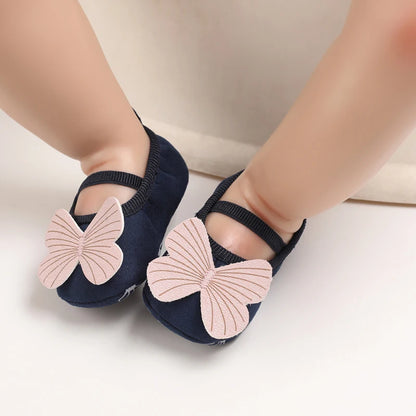 Lucky Blue Newborn Infant Toddler Boy Girl Casual Breathable Soft Cloth Bottom  Anti-slip PU Leather First Walkers Canvas Shoes