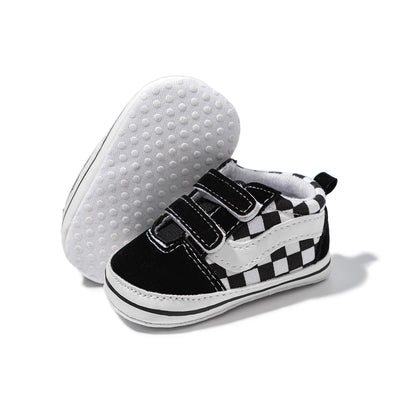 Meckior New Baby Canvas Sneakers Anti-slip Soft Plaid Baby Boy Girl Shoes Newborns First Walkers Infant Baby Unisex Casual Shoes