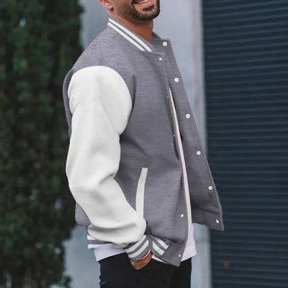2026 New Loose Trendy Brand Baseball Jersey  Men Fashion Bomber Jacket Men's Casual Plus Size Tops Street Men's overcoat
