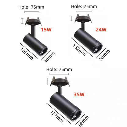 LED Focusing Exhibition Spotlight Shop Gallery Museum Adjustable Angle Wall Wash Light
