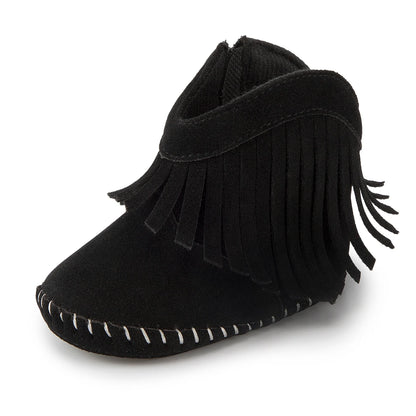 KIDSUN Baby Booties Girl Boy Pre walker Solid Infant Toddler First Walkers Soft Sole Anti-slip Boots Newborn Moccasin