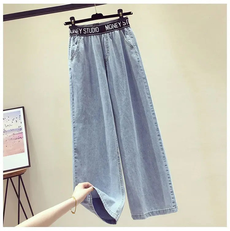 2026 Summer New Stitched Chiffon Shirt Female Set Elegant Women's Jeans Casual Blouse Two Piece Set Ladies Tracksuits